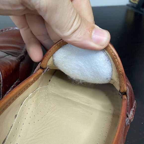 Allen Edmonds Hanover Brown Leather Moc Toe Penny Loafer Dress Shoe Mens US 10 B - Picture 6 of 12